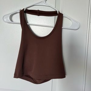 Brown crop top